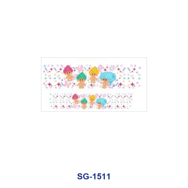 oly-df45937d5c6e288af914e398ca2fcd91 Wholesale 8pcs Mixed Cute Cartoon Girl Floral Print 3oz Cup Stickers Wrap OLY Exclusive