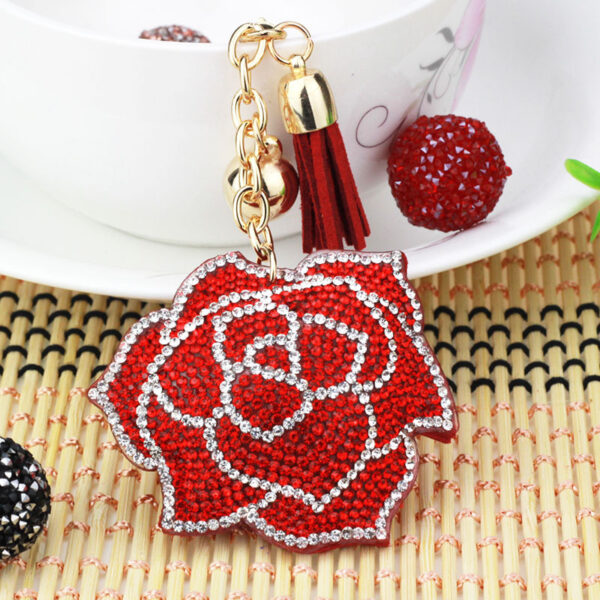 Wholesale Pink Rhinestone Keychain, Wedding Gift, Boutique Resale Accessory