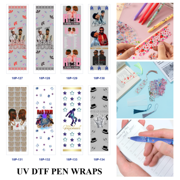 oly-df5f16e75c204d0345e8d3ec36bf804a Wholesale 2/8/16pcs UV DTF Stickers Dual Performer Portrait Gem Star Glitter Hat Handprint Tour Letter Patterns Pen and Bookmark Stickers OLY Exclusive