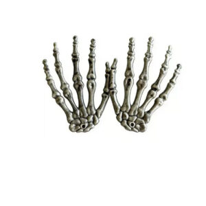 Bronze skulls (pair)