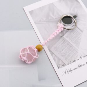 Rose quartz keychain