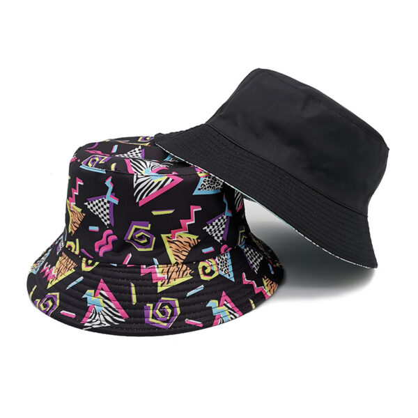 oly-dfa74dcd35fb6644faa7ed3896cb8aa8 Wholesale Trendy Geometric Graffiti Fisherman Hat Wide Brim Sunscreen Women Fashion Accessory
