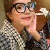 oly-dfad229361643154223dc6bf833f77c2 Wholesale Dragon Phoenix Pattern Retro Black Eyeglasses Frame Optical Fashion Accessory