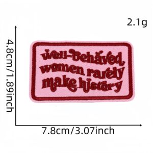 Pink english cloth sticker 7#