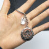 Wholesale Retro Snake Round Keychain Decorative Zinc Alloy Car Key Accessory Gift