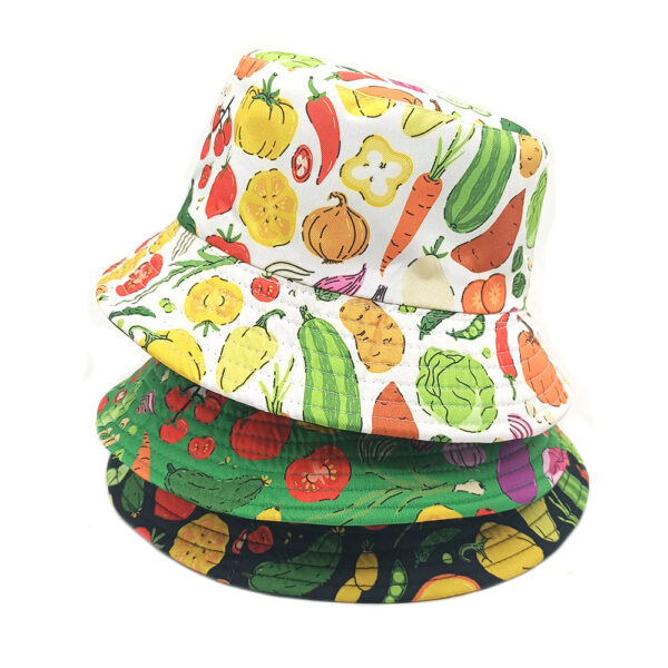 oly-dfc8794df20bcb09dca55fec0a34233c Wholesale Fashion Vegetable Print Fisherman Hat for Women Sun Protection Casual Outdoor Hat