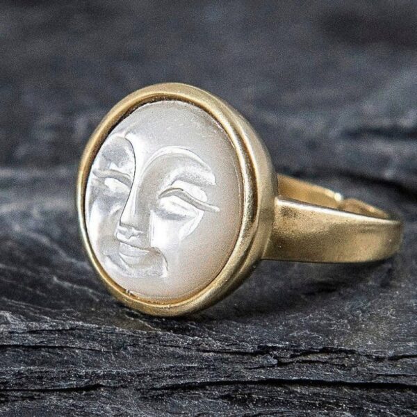 oly-dfd3cda04ed283241dc98f421b263dff Wholesale Retro Face Ring Gold Alloy Adjustable Jewelry Accessory Gift