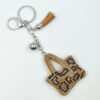 Wholesale Leopard Print Velvet Rhinestone Keychain, Bag Charm with Tassel, Fashion Accessory for Purse Car Key