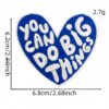 oly-dfe4bc7fc10b54e81fc4b819bf2d373d Wholesale Blue English Quote Embroidered Patches Decorative Iron On Appliques for Party Gift