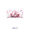 Wholesale 5pcs Watercolor Pink Valentine Garden Sprite Heart Lip Floral Retro Pickup Truck Tumbler Wrap Decals 16oz Cup UV DTF Wraps