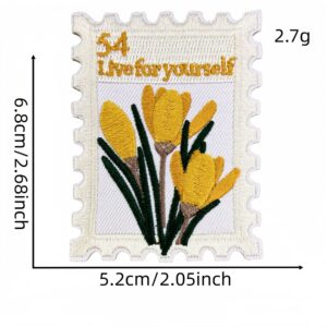 Flower stamp cloth sticker #2