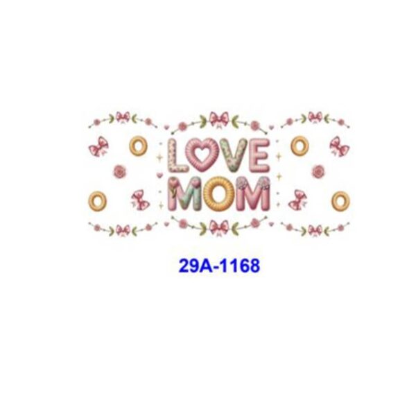 Wholesale 16oz Mother's Day Letter Cartoon Series Cup UV DTF Wraps