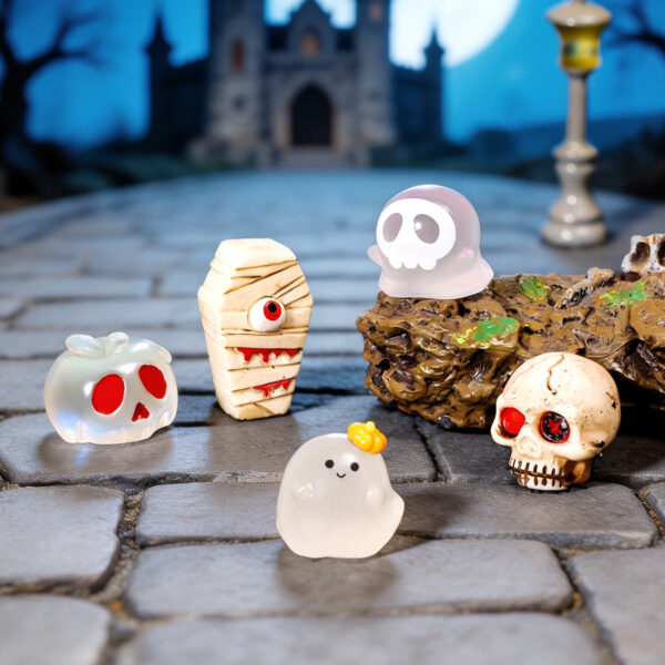 Wholesale Spooky Resin Coffin Figurine Home Decor for Birthday Gift Party Accessory