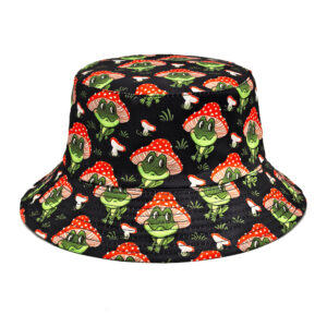 Wholesale Fashion Cartoon Frog Mushroom Bucket Hat for Outdoor Sun Protection Resale