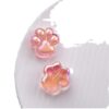 oly-e06517e5dcd8c548d21a78c7e8d53506 Wholesale Cat Paw Two Tone Green Acrylic Beads with Electroplated Finish for DIY Phone Chain Car Hanging Craft Supply