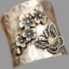 Wholesale Vintage Bohemian Relief Flower Butterfly Ring for Women Jewelry Accessory