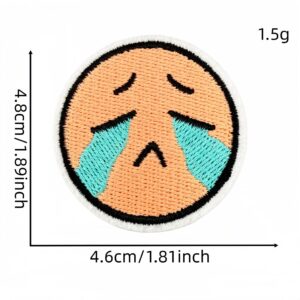 Round expression cloth sticker 5#