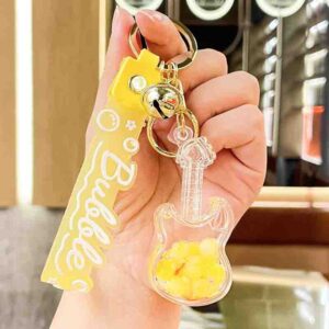Oil-filled luminous guitar-yellow / Single OPP bag packaging
