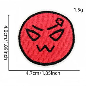 Round expression cloth sticker 1#