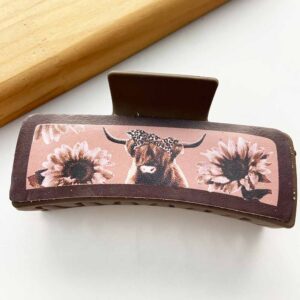 Cowboy clip cow head brown clip