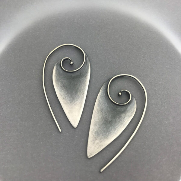 Wholesale Retro Geometric Triangle Alloy Earrings Ancient Silver Jewelry Accessory