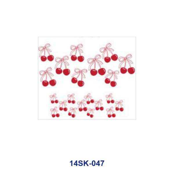 Wholesale 2/4/8pcs Bow Cherry Flower Pattern Mini Cup Keychain Sticker