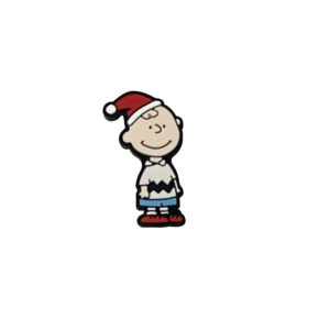 Charlie brown wearing santa hat