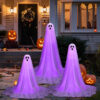 Wholesale Halloween Standing Glowing Ghost Decoration, Lilac Purple Outdoor Yard Ornament for Resale