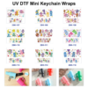 Wholesale 8pcs Cute Bear Mini Cup Keychain Sticker