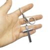 oly-e0ed12003a1de883d59f34757e70aab8 Wholesale Zinc Alloy Double Sided Cross Keychain Decorative Accent for Bags and Keys