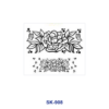 oly-e1059e80f213c425e91d2a59c12cf46e Wholesale 8pcs Various Floral Outline Butterfly Tropical Fruit Seamless Decor Mini Cup Keychain Sticker