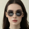 oly-e113565f1335ecc25206eccbb1c9da0a Wholesale Trendy Rimless Round Sunglasses Gold Frame Gray Lens UV400 Sun Glasses for Vacation Travel Fashion Accessory