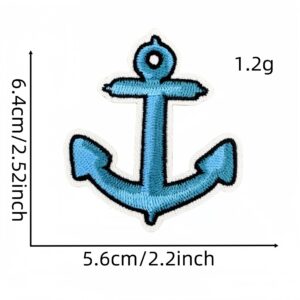 Blue series cloth stickers 16#