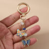 Wholesale Purple Butterfly Heart Keychain Zinc Alloy Wedding Gift Key Ring Decorative Accessory