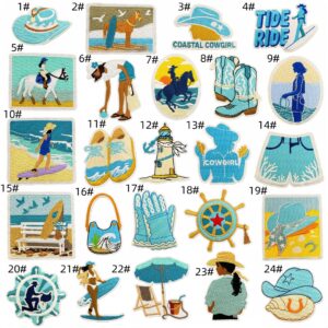 Cowgirl cloth patch set 24 pieces