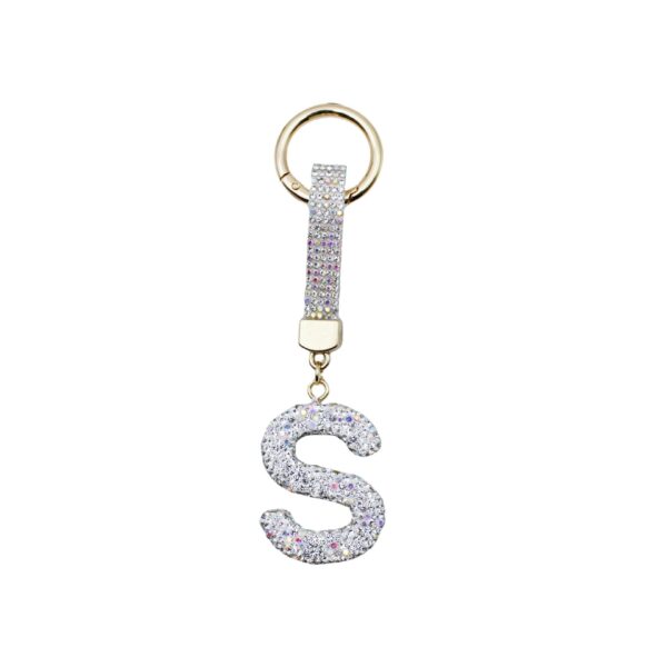 Wholesale Diamond Letter S Keychain Trendy Car Key Accessory Wedding Gift