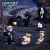 Wholesale Cartoon Halloween Skeleton Bat Resin Figurine DIY Landscape Decoration for Home Decor Gift