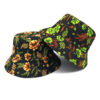 Wholesale Floral Rhinestone Double Sided Bucket Hat Sun Protection Casual Fashion Accessory Gift