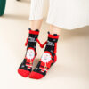 Wholesale Christmas Couple Socks Anime Cartoon Pattern Winter Gift Casual Socks