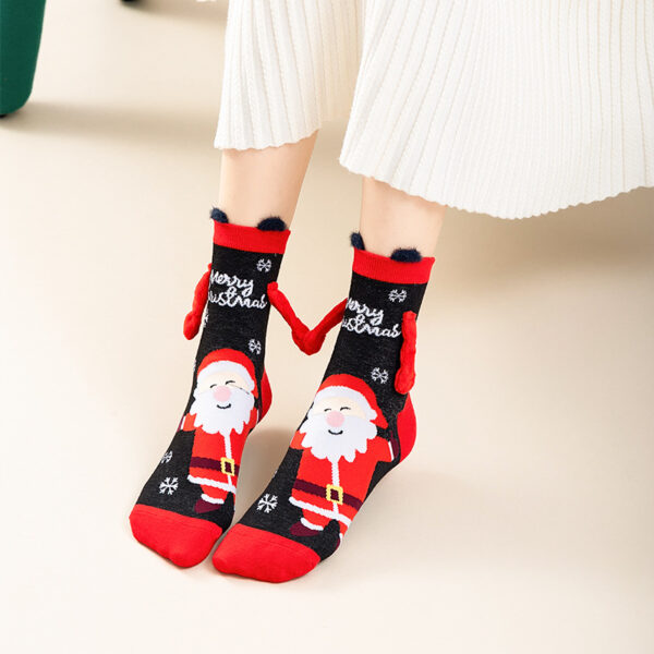 Wholesale Christmas Couple Socks Anime Cartoon Pattern Winter Gift Casual Socks