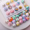Wholesale Hand Painted Acrylic Loose Beads Colorful Mixed DIY Jewelry Making Supplies Gift