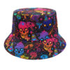 oly-e19631b712fd718b8d01723fe8a1cc37 Wholesale Skull Pattern Double Sided Sunscreen Bucket Hat Fashion Accessory for Unisex Gift Boutique