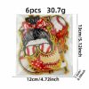 oly-e19782aabf96eb1342bbb8ad282d93f1 Wholesale Cartoon Baseball Embroidered Patch Set of 6 - Decorative Iron-On Applique for Everyday Use or Boutique