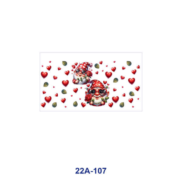 Wholesale 5pcs Watercolor Pink Valentine Garden Sprite Heart Lip Floral Retro Pickup Truck Tumbler Wrap Decals 16oz Cup UV DTF Wraps