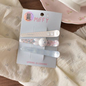 2 # Floral long duckbill clip-3pcs