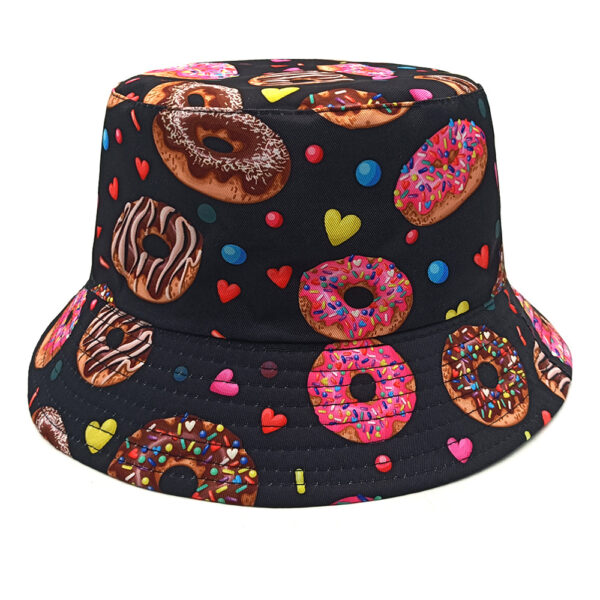 oly-e1c3cb88d845521d78391339198be58f Wholesale Double sided Donut Pattern Bucket Hat for Outdoor Sun Protection Unisex
