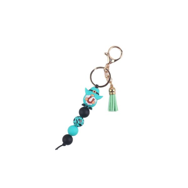 Wholesale Western Cowboy Silicone Tassel Keychain Bag Charm Fashion Accessory