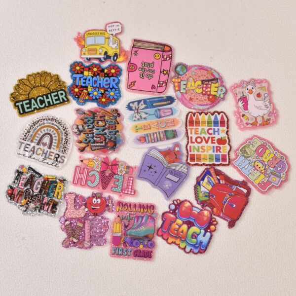 oly-e1c418747dcc10b4eb8367aabfb6e2fc Wholesale Random Different Styles 20pcs 30pcs Back to School Theme Acrylic Flat Backs