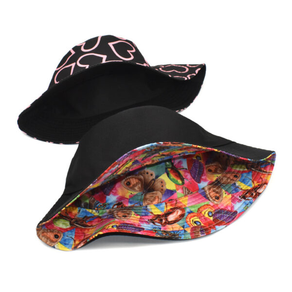 oly-e1d48cc9fb60f6b8b78e245980a30dbb Wholesale Butterfly Print Reversible Fisherman Hat Women Sun Protection Double Sided Casual Chic Fashion Accessory