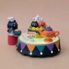 Wholesale Synthetic Resin Cat Figurine Pumpkin Pot Halloween Decorative Accent for Home